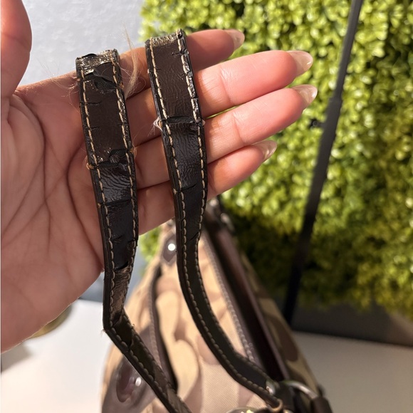 Coach Tan and Brown Signature Tote - Picture 3 of 4